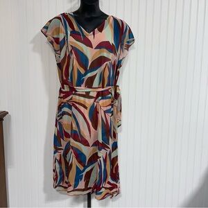 Lane Bryant Multicolor Midi Dress with Elegant Design